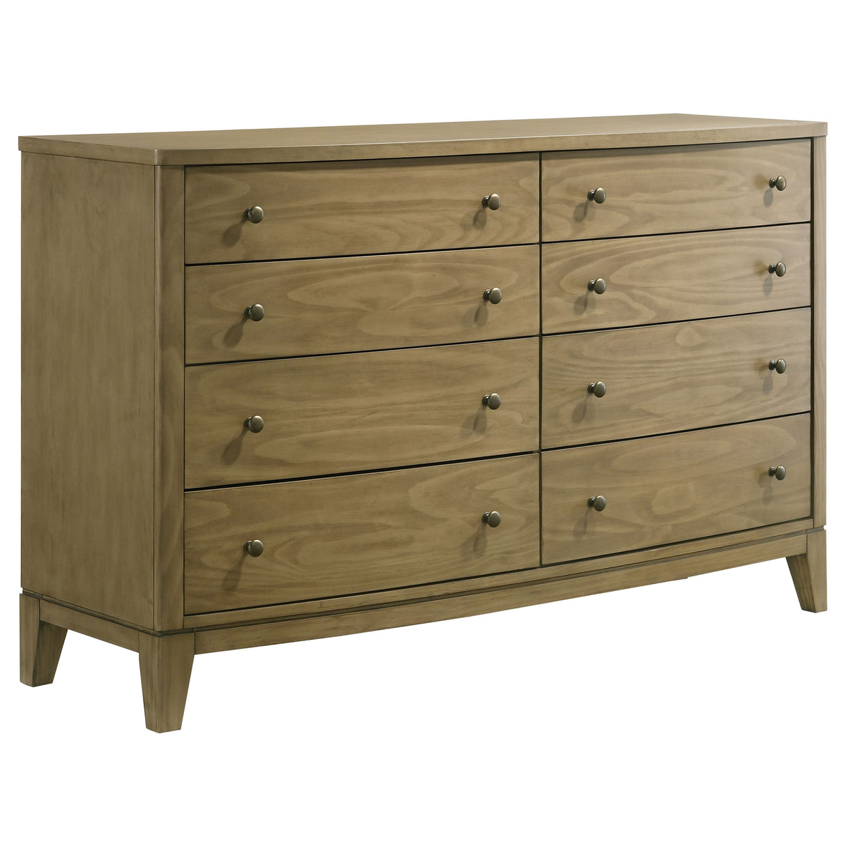 Granada 8-Drawer Dresser Cabinet, Natural Pine