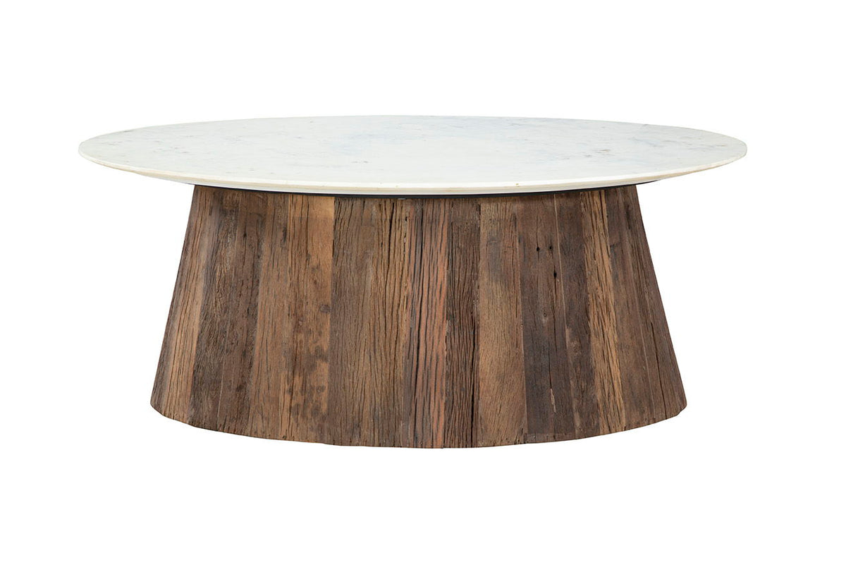 Opal - Coffee Table - Dark Brown / White