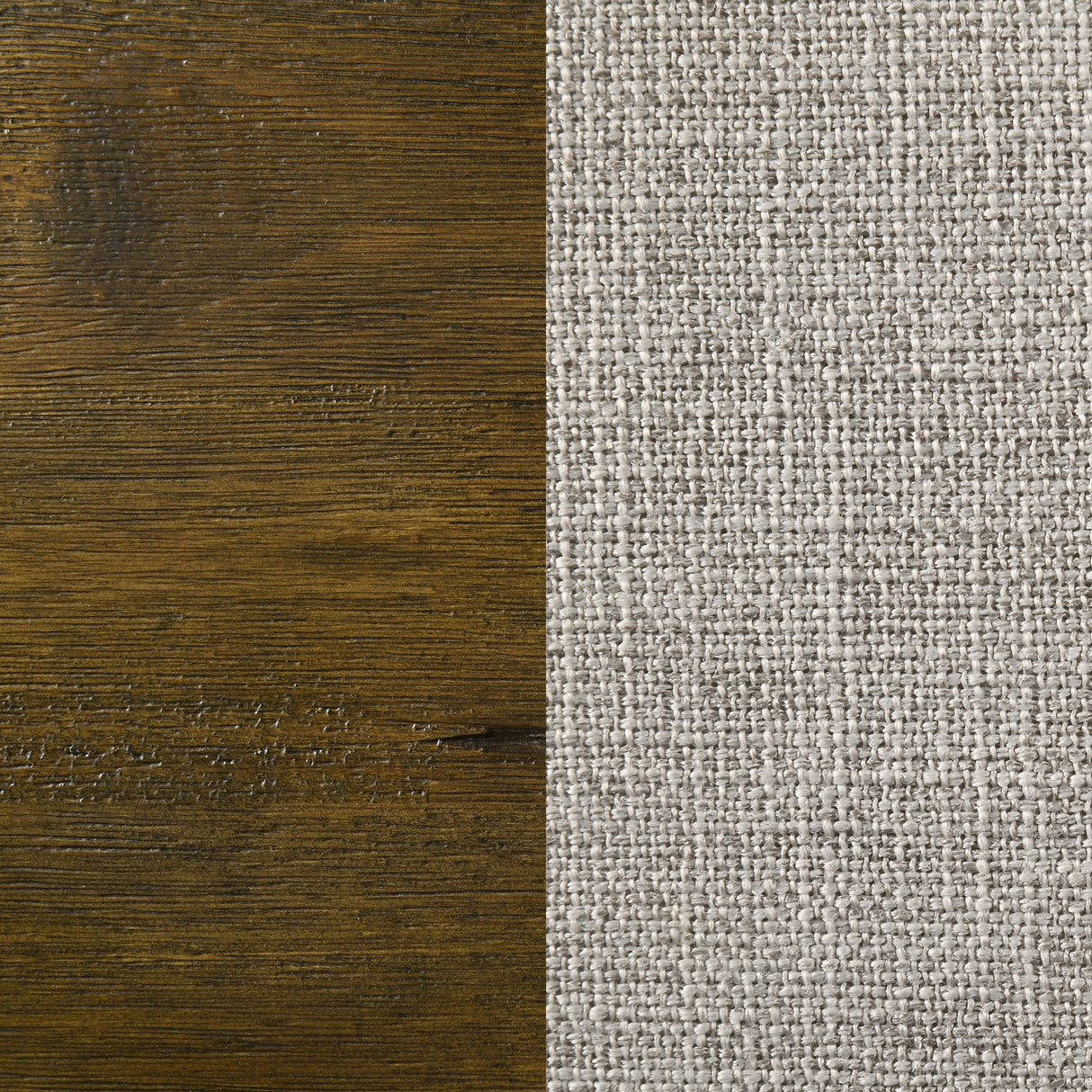 Doherty Eastern King Linen Upholstered Panel Bed, Rustic Brown