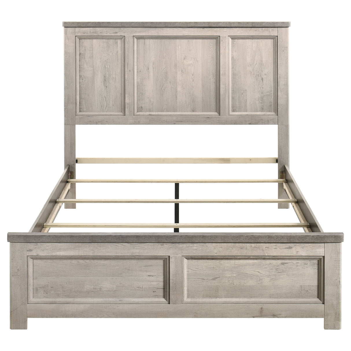 Queen Bed in Grey and Weathered Taupe
