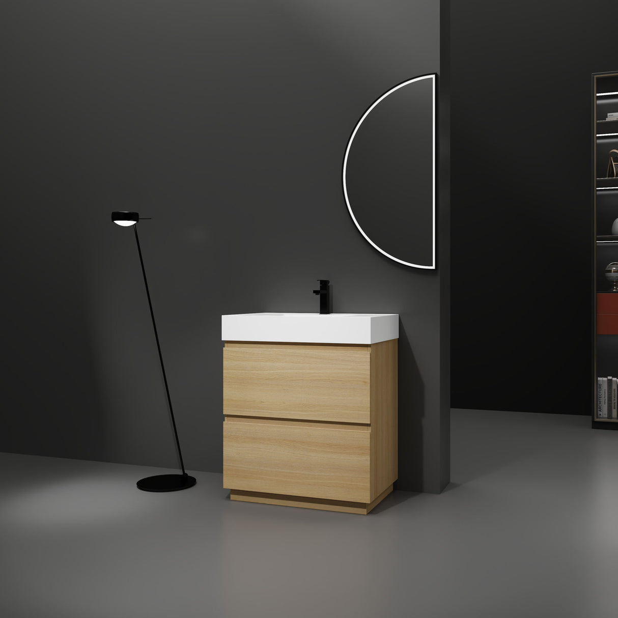 Modern Freestanding Bathroom Vanities With Single Sink Combo