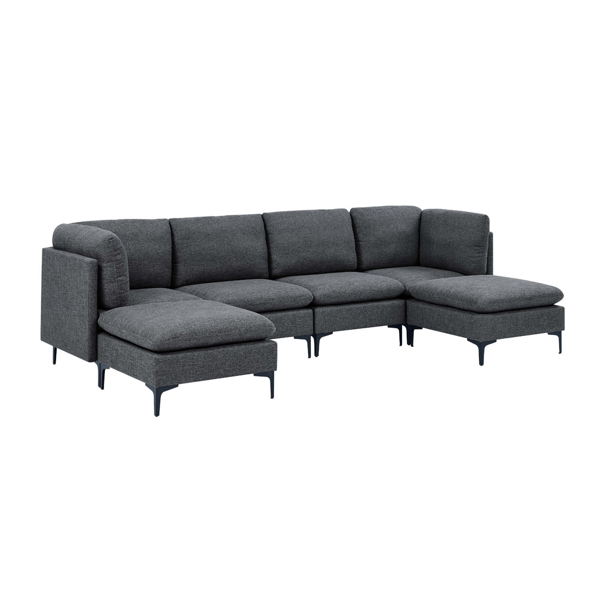 Upholstered Modular Sectional & Tall Legs