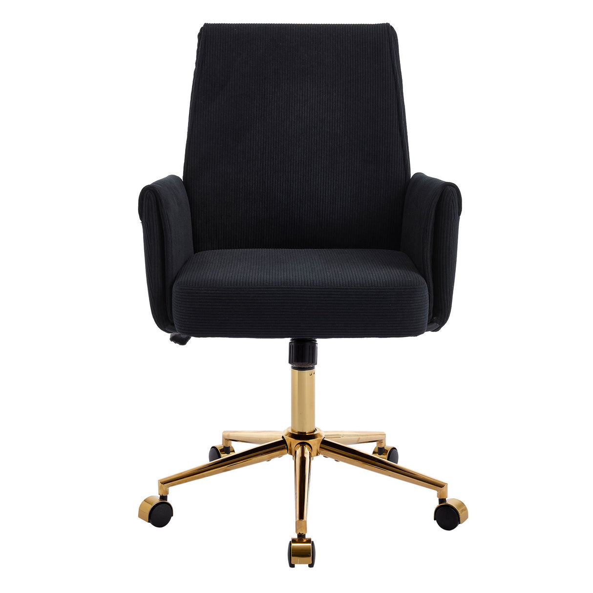 Ergonomic Mid-Back Office Chair With Gold Base