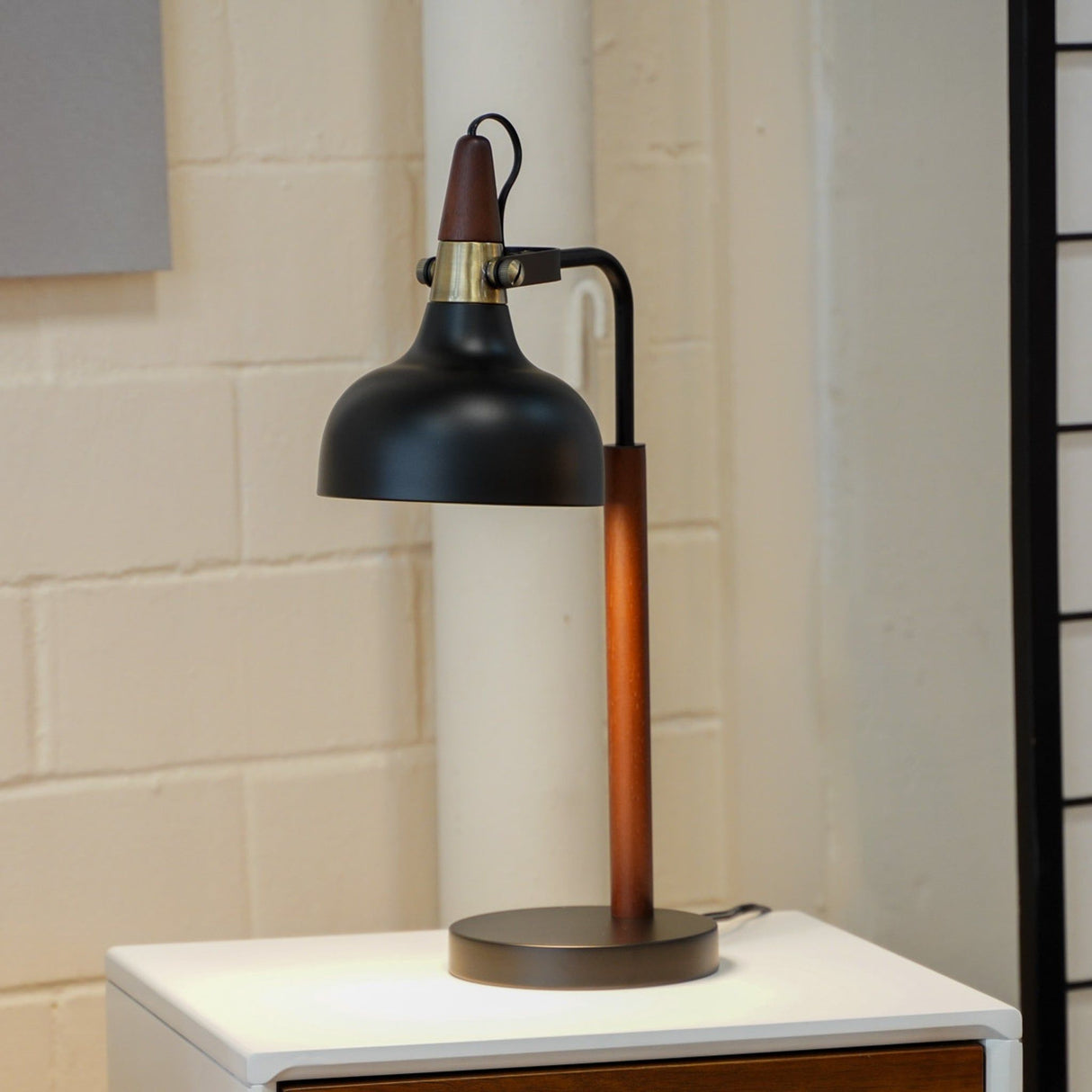 Glowlite - Table Lamp With Cone Shade - Black