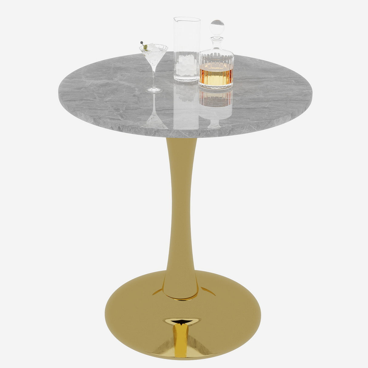 Coffee Table With Round Top For Living Rooms - Golden