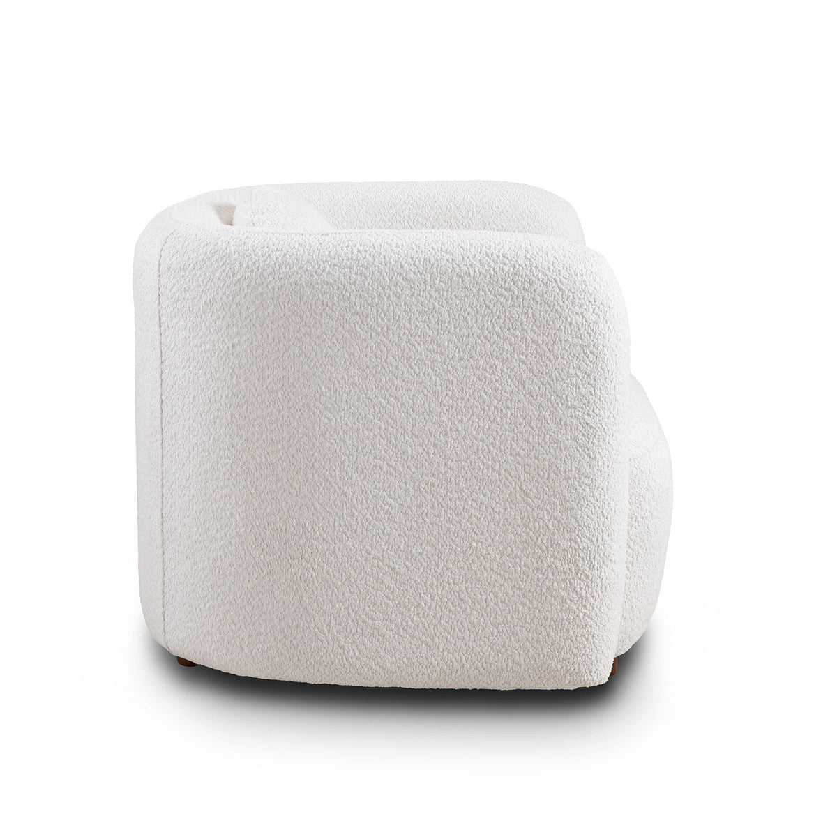 Accent Square Sofa Chair, 1 Seater Cloud Couch - White
