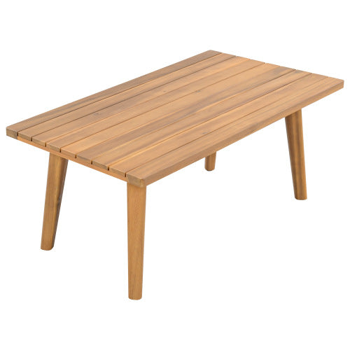 4-piece patio set 5-Seater Acacia Wood Patio Chat Set