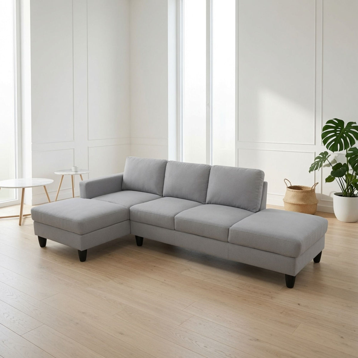 L - Shaped Sectional Sofa With Chaise & Ottoman