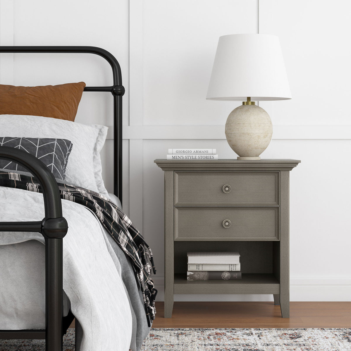 Amherst - Bedside Table - Dark Brown
