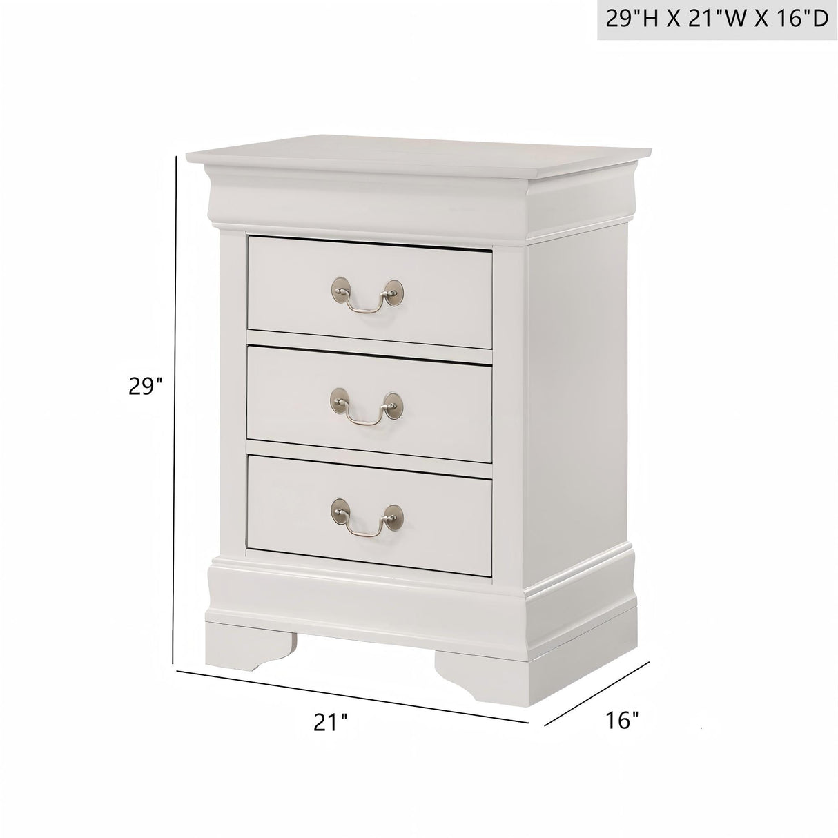 Louis Phillipe - Nightstand - Wood