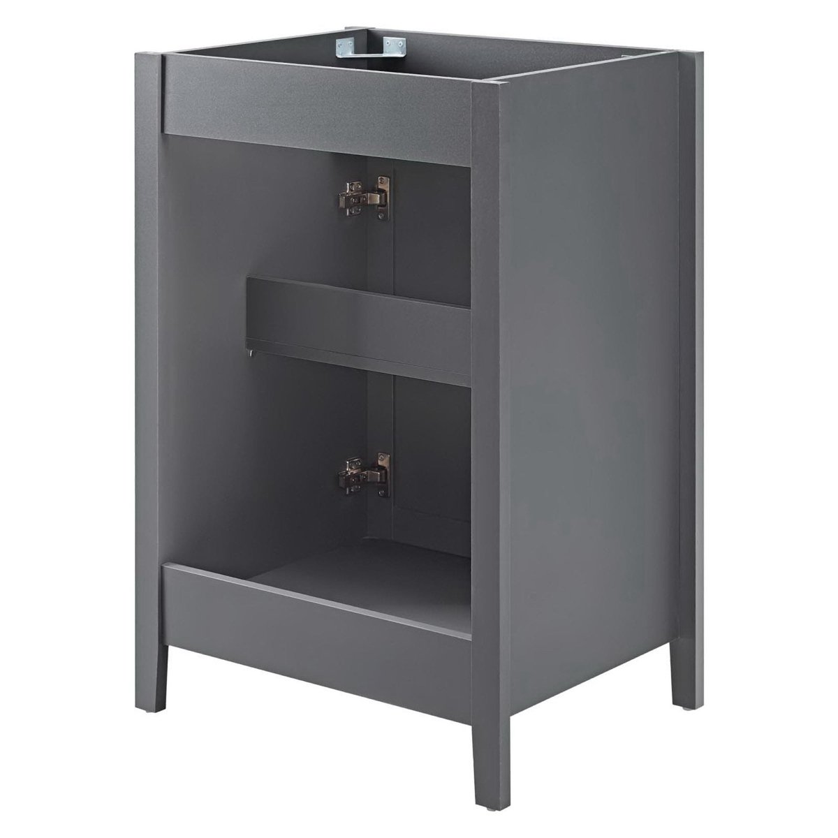 24" Gray Bathroom Vanity Cabinet with Soft-Close Doors - Bathroom Fixtures - Alpine Outlets