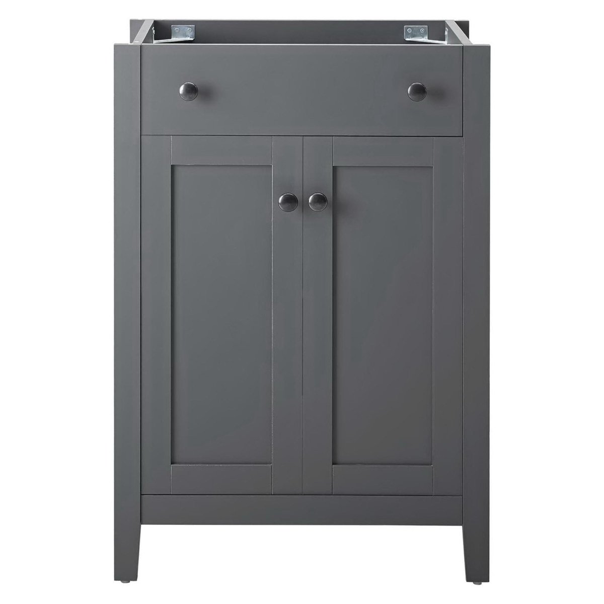 24" Gray Bathroom Vanity Cabinet with Soft-Close Doors - Bathroom Fixtures - Alpine Outlets