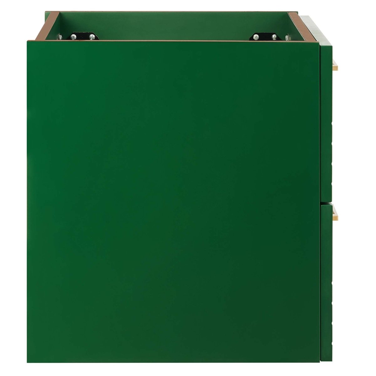 24" Green Modern Wall-Mount Bathroom Vanity – Gold Hardware - Bathroom Fixtures - Alpine Outlets
