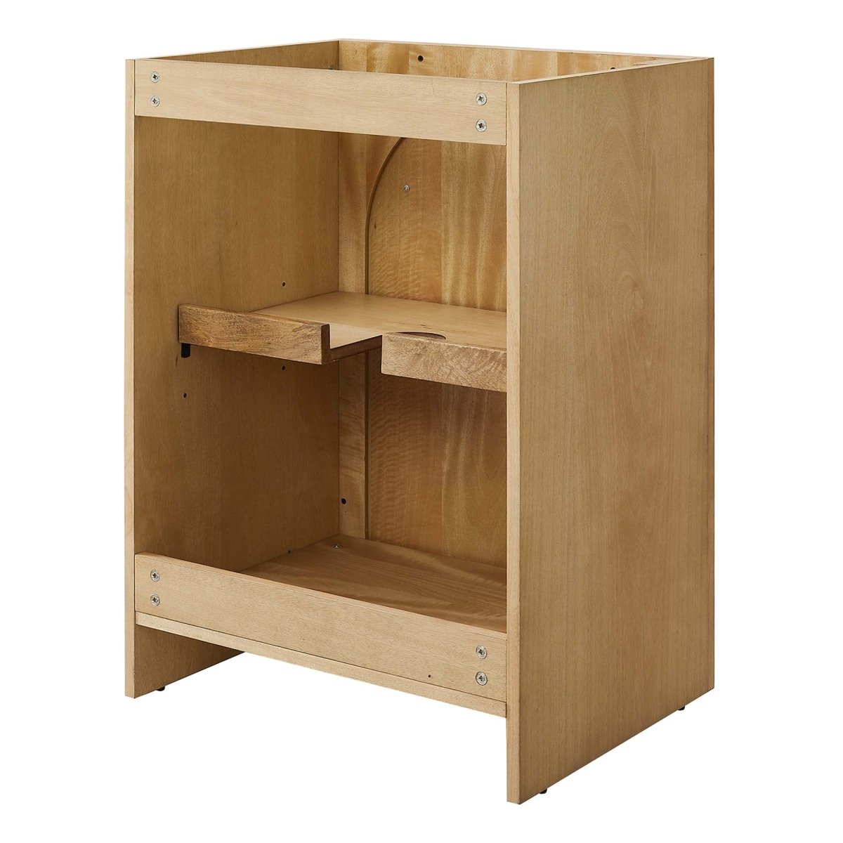 24" Oak Bathroom Vanity Cabinet – MDF and Mango Wood Veneer - Bathroom Fixtures - Alpine Outlets