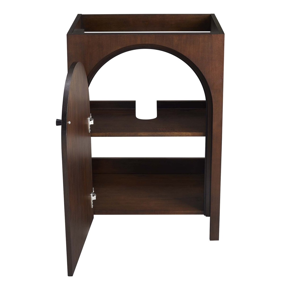 24" Walnut Bathroom Vanity Cabinet – MDF and Mango Wood Veneer - Bathroom Fixtures - Alpine Outlets