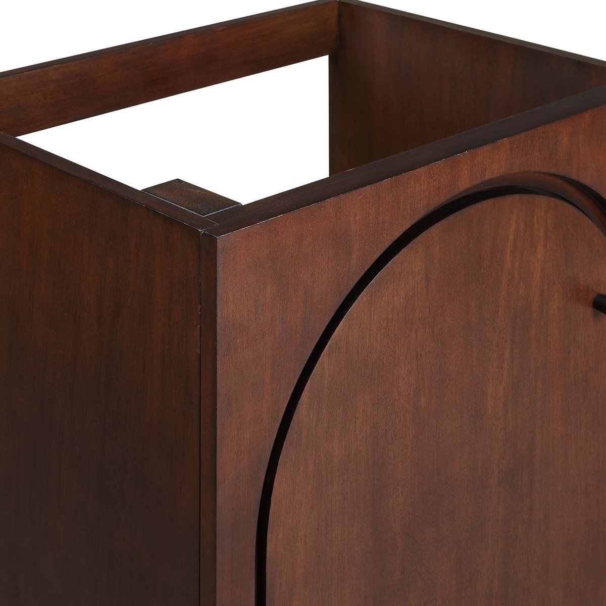 24" Walnut Bathroom Vanity Cabinet – MDF and Mango Wood Veneer - Bathroom Fixtures - Alpine Outlets