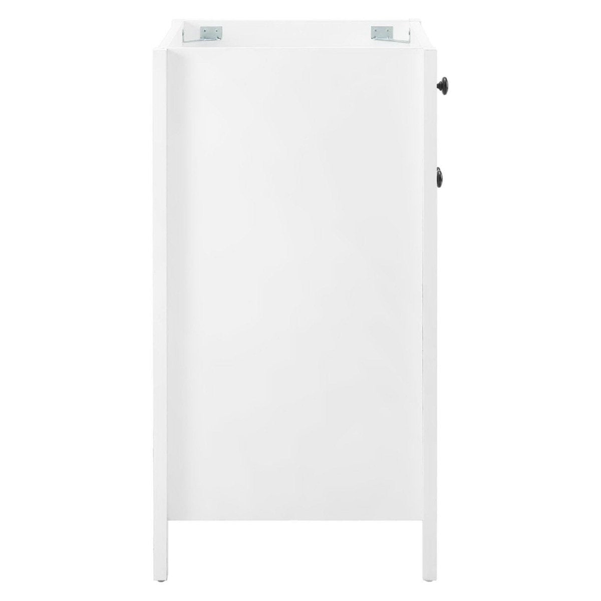 24" White Bathroom Vanity Cabinet with Soft-Close Doors - Bathroom Fixtures - Alpine Outlets