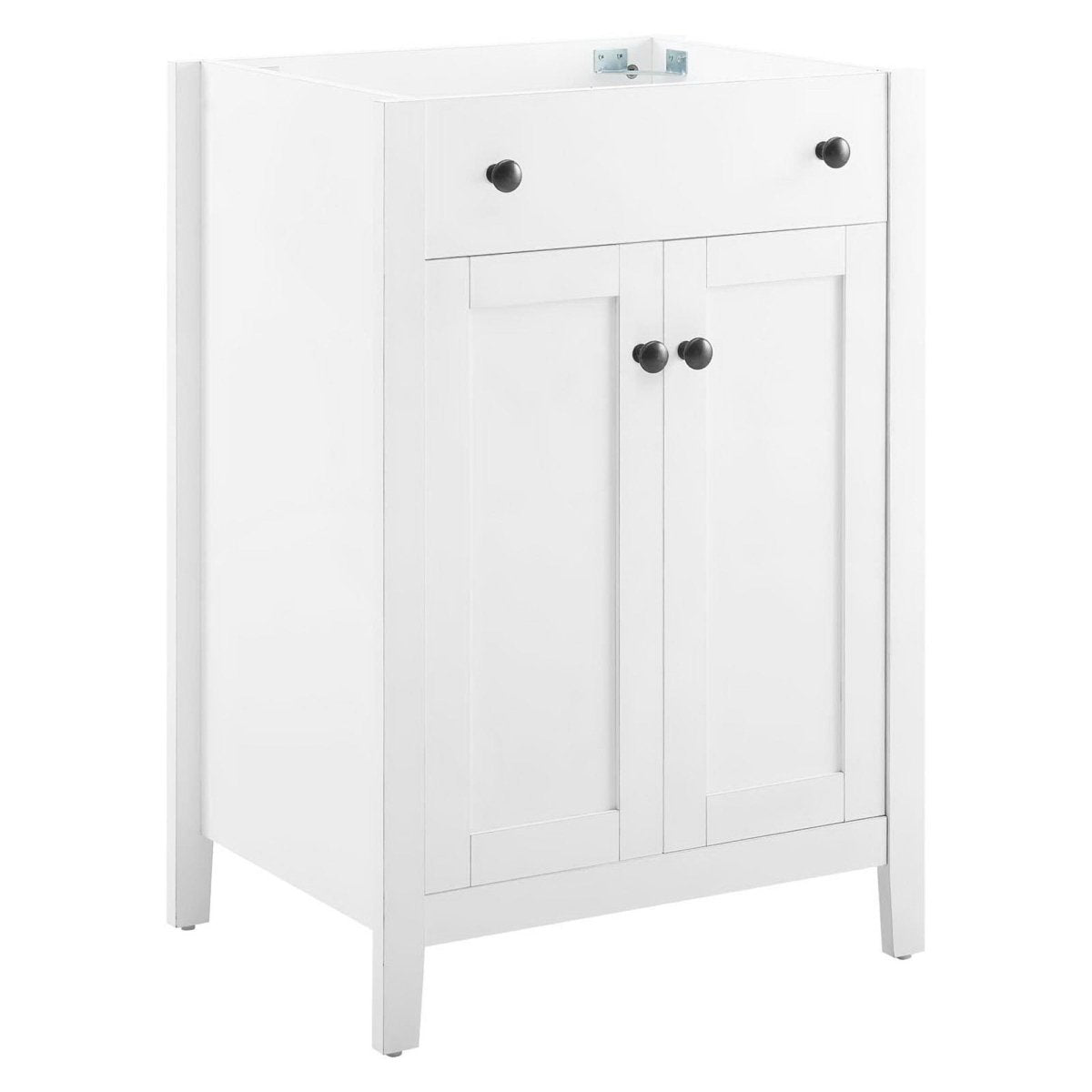 24" White Bathroom Vanity Cabinet with Soft-Close Doors - Bathroom Fixtures - Alpine Outlets