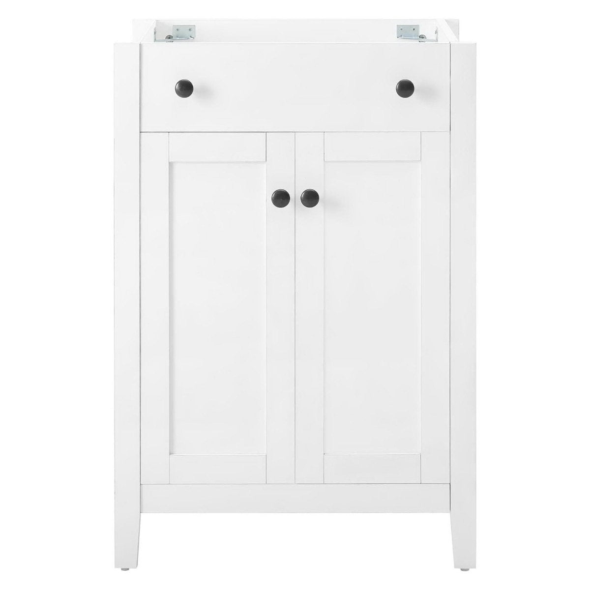 24" White Bathroom Vanity Cabinet with Soft-Close Doors - Bathroom Fixtures - Alpine Outlets