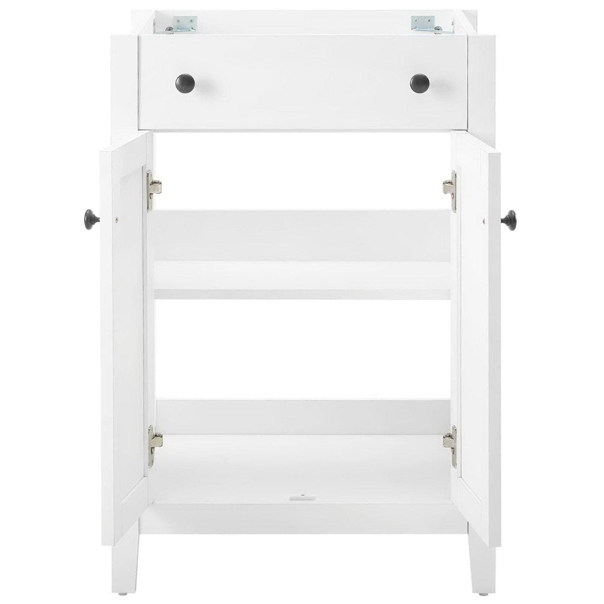 24" White Bathroom Vanity Cabinet with Soft-Close Doors - Bathroom Fixtures - Alpine Outlets