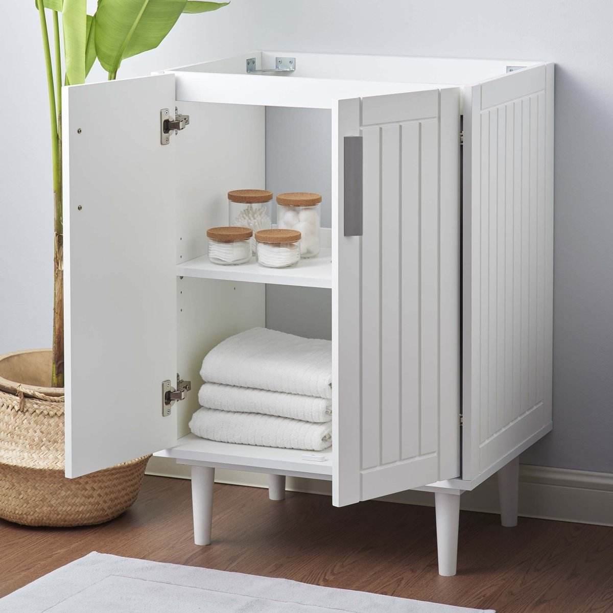 24" White Modern Bathroom Vanity Cabinet β Wood MDF - Bathroom Fixtures - Alpine Outlets