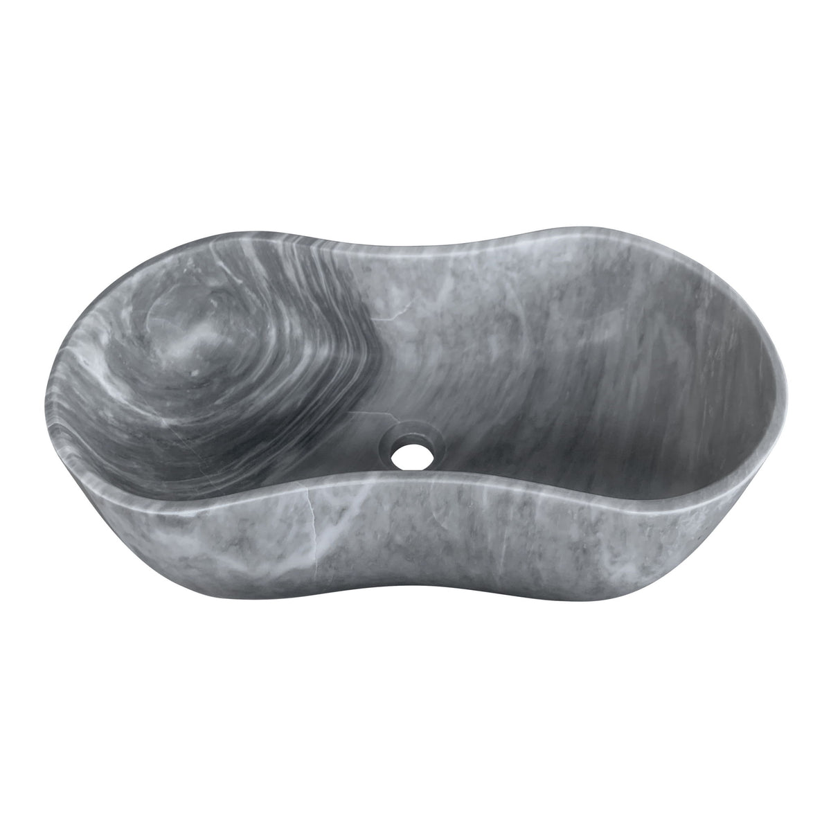 Bathroom Vessel Sink With Wavy Design
