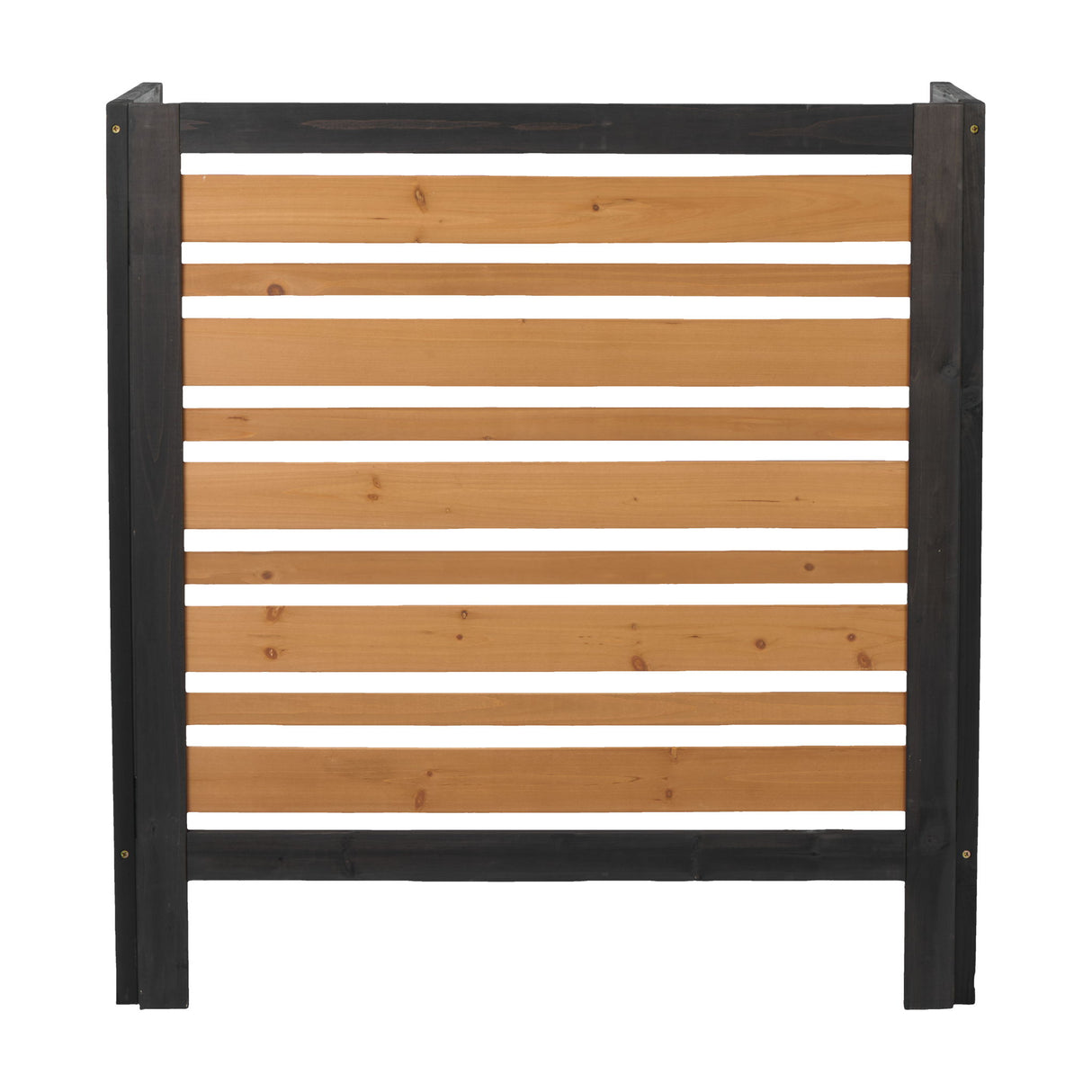 3 Panel Outdoor Air Conditioner Fence Screen - Black / Gold