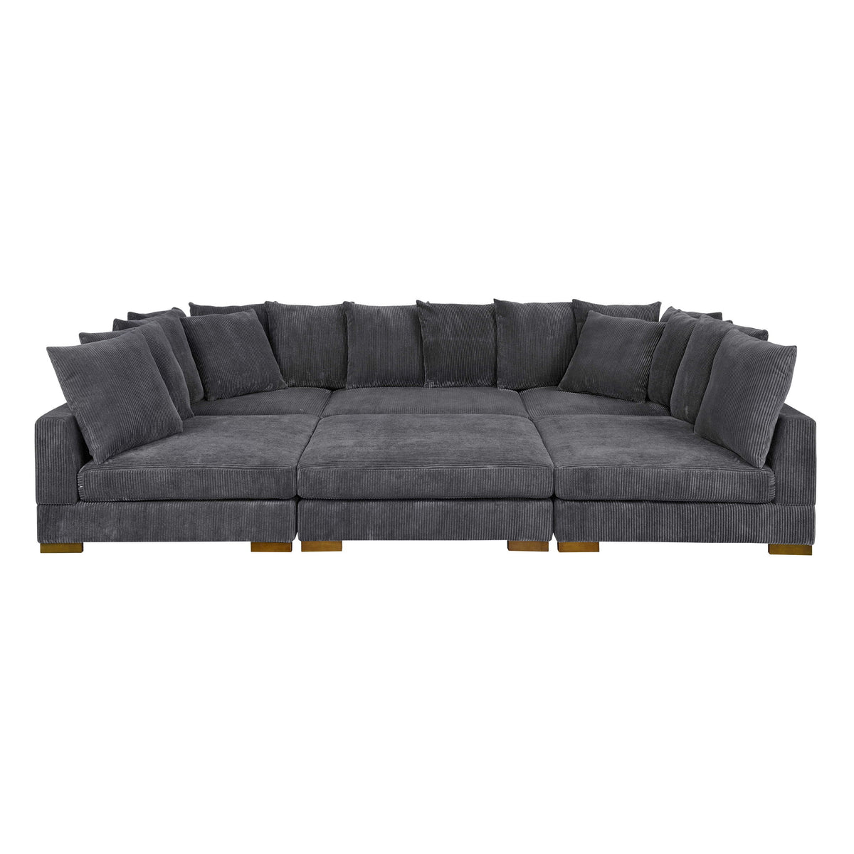 Large Seating Modular Sleeper Sectional - Dark Gray