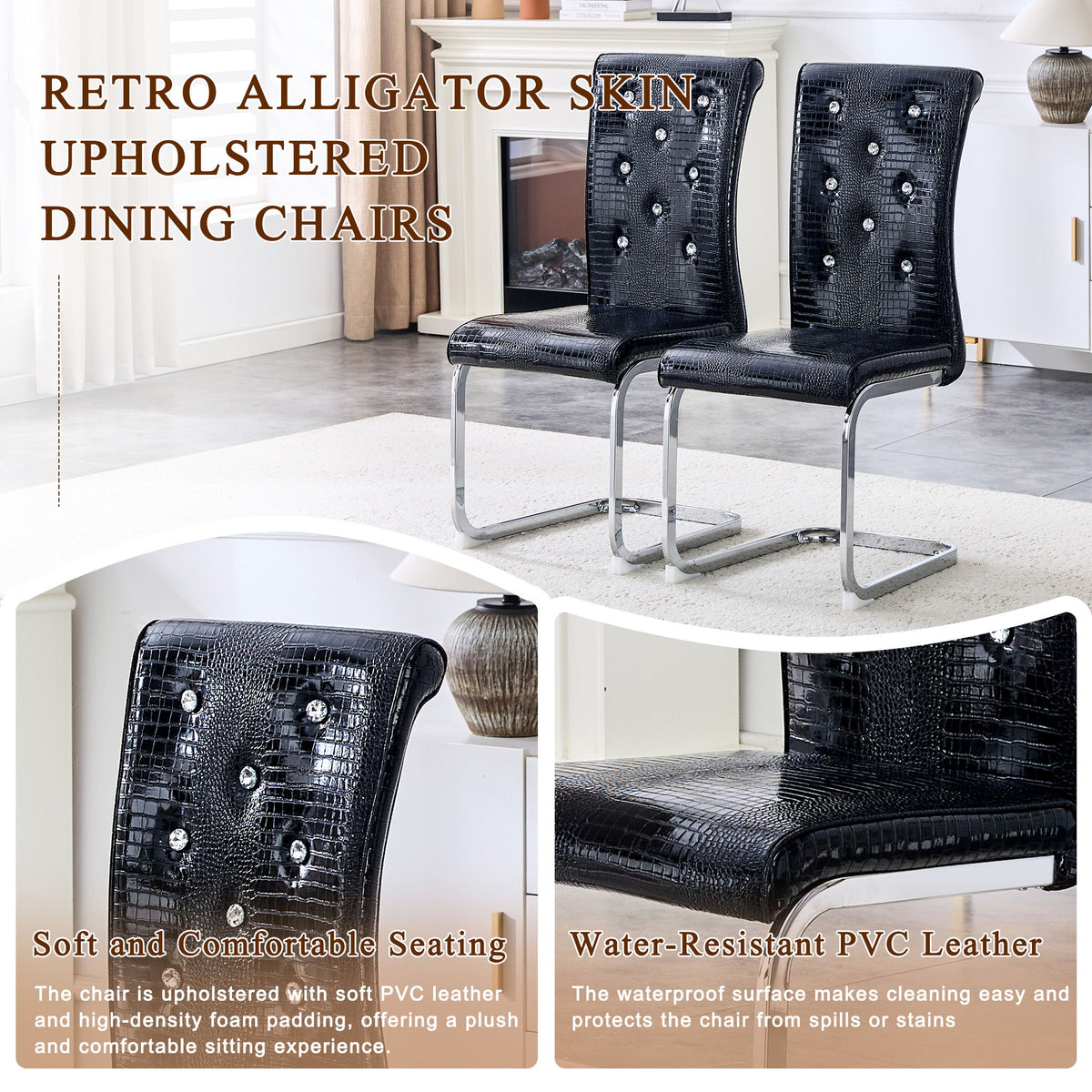 Elegant Design Upholstered Dining Chairs