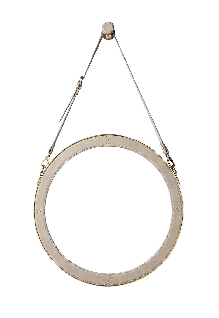 Heather - Hanging Mirror - Beige
