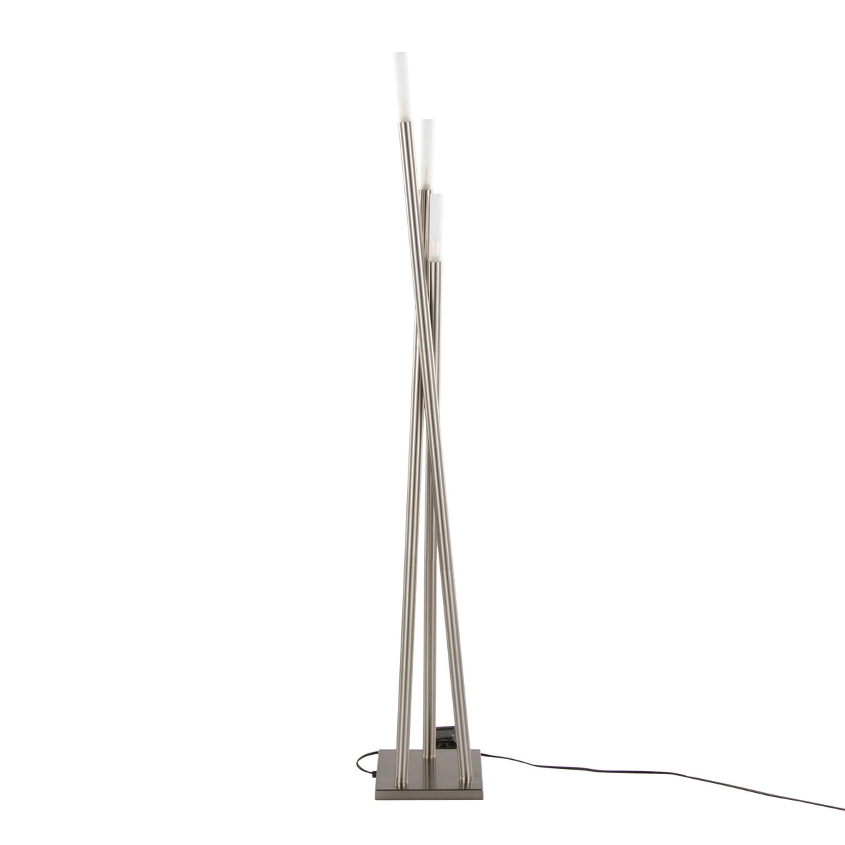 Icicle - Contemporary Floor Lamp - Brushed Nickel