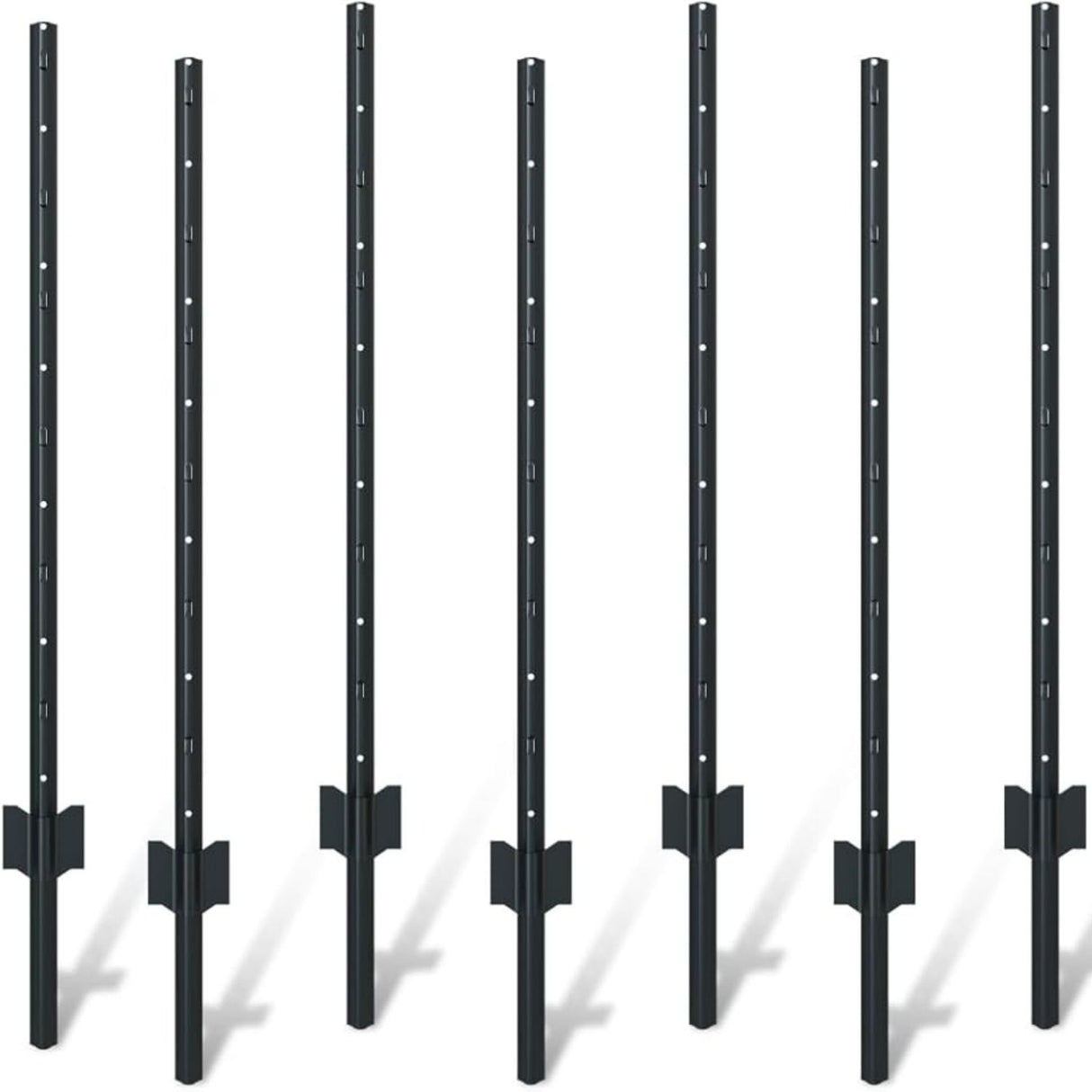 4 Foot U-Shaped Metal Garden Fence Posts Set For Wire Fencing