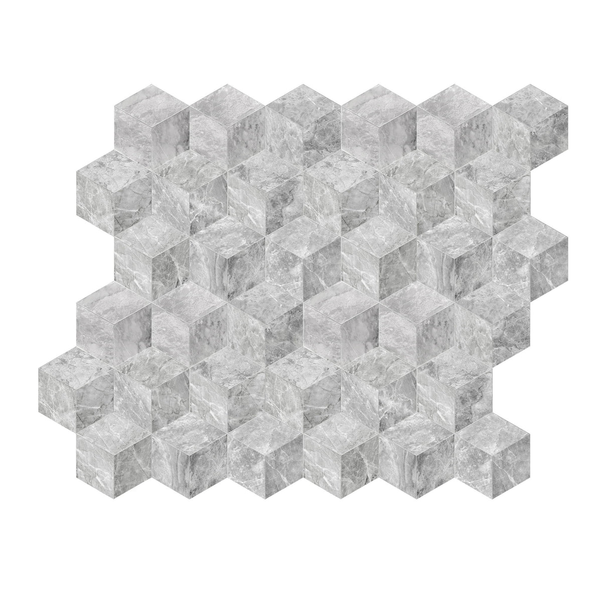 Hexagon Natural Marble Polished Tile For Wall And Floor (Set of 12)