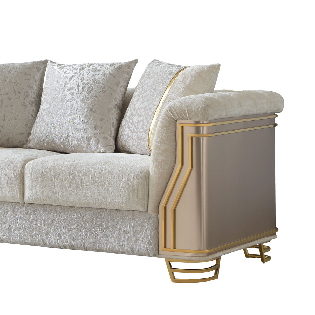 Chateau - Loveseat - Cream / Brown