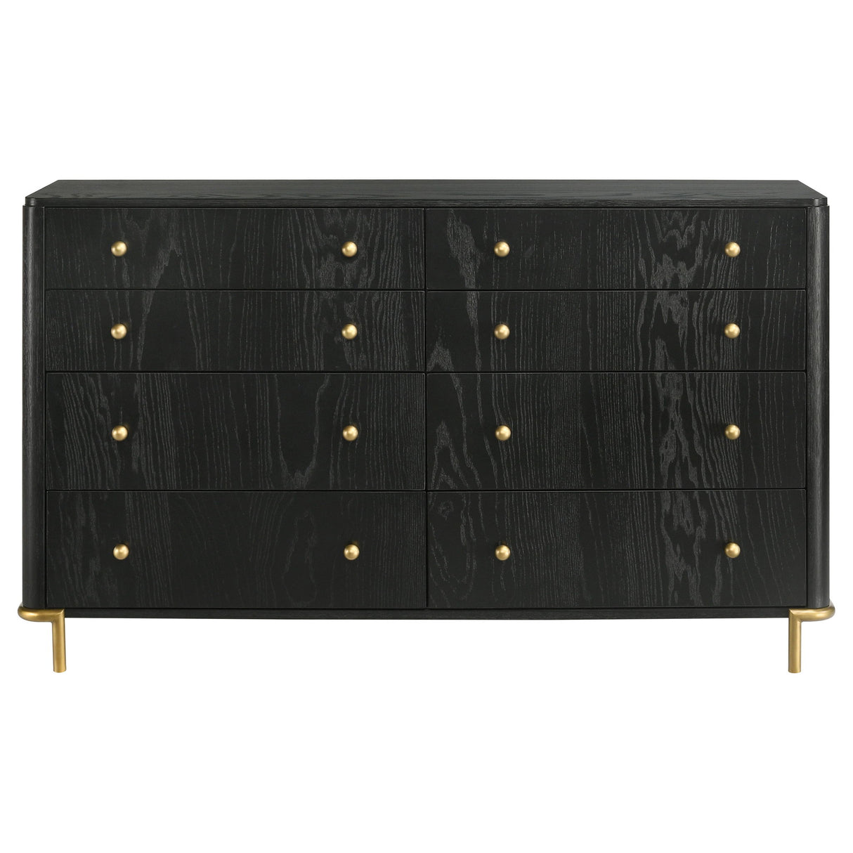 Anser - 8 Drawer Dresser - Black