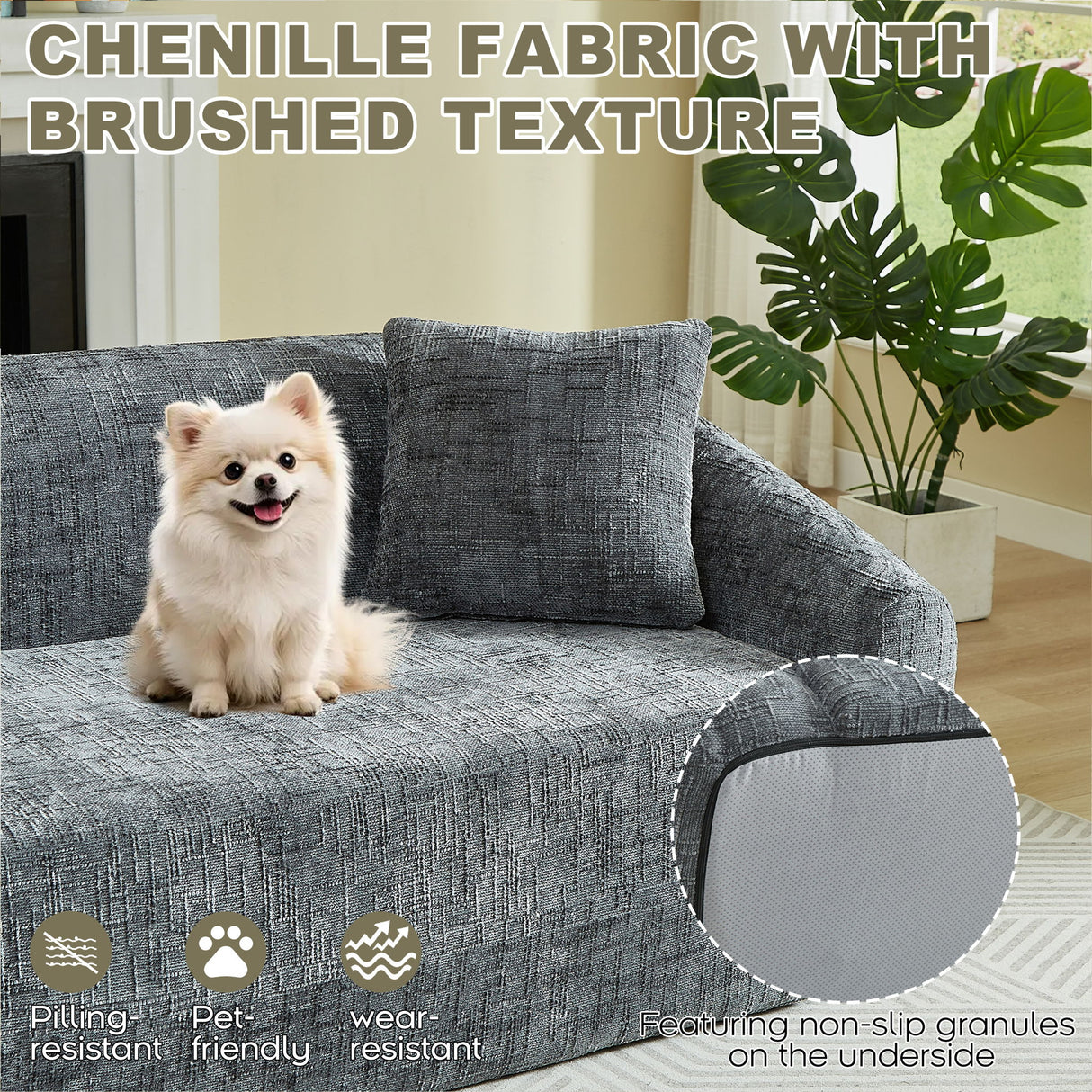 Curved Convertible Sofa, 2 In 1 Fold Out Bed With Pull Out Base And Deep Seat
