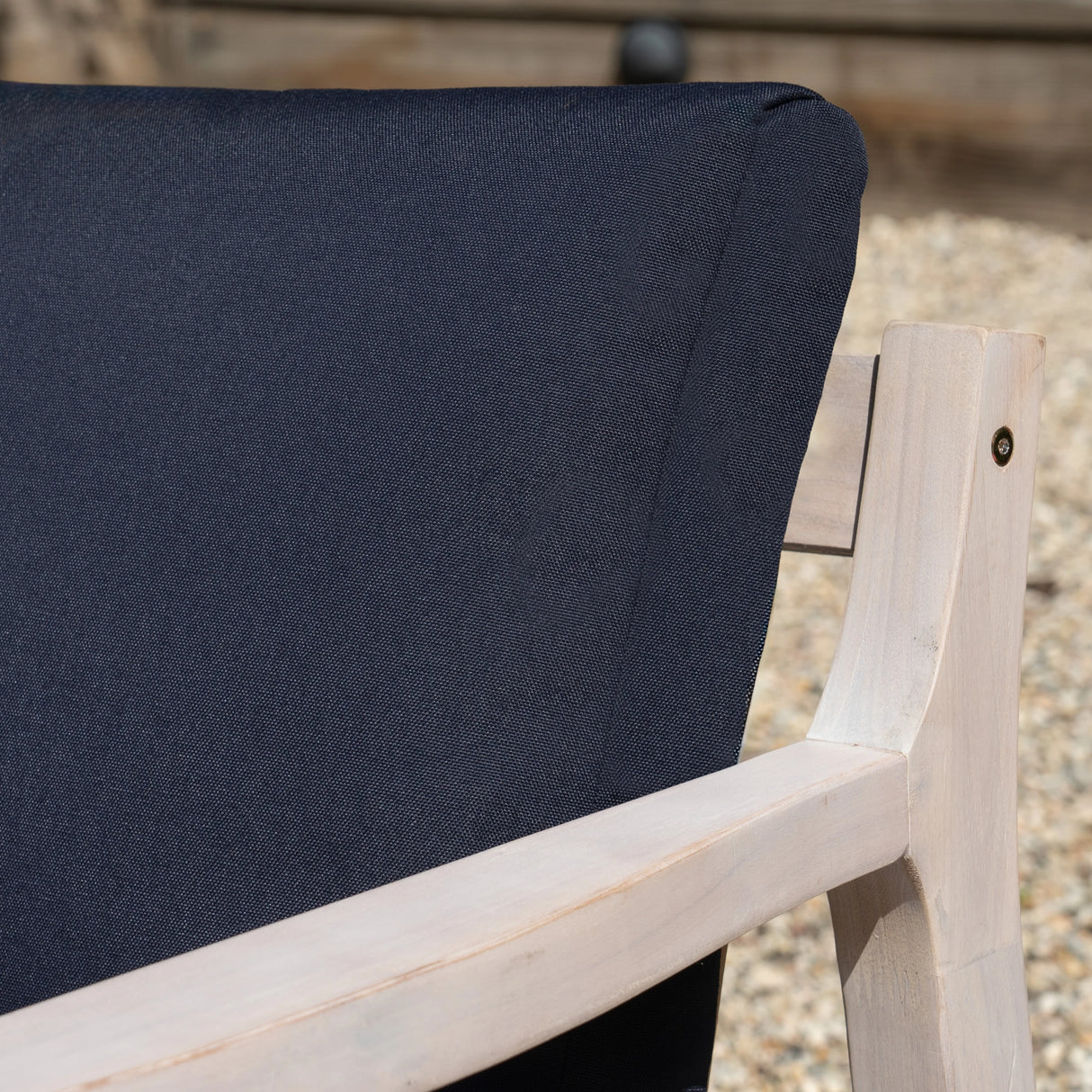 Linon Svana 4-Piece Navy/White Wash Fabric/Wood Outdoor Conversation Set