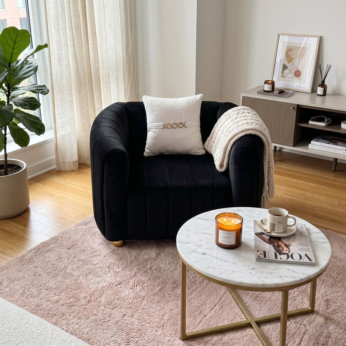Single Sofa & High Resilience Foam