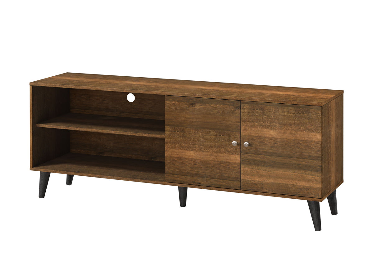 Amidon - TV Stand, With 2 Storage Shelves And 1 Cabinet