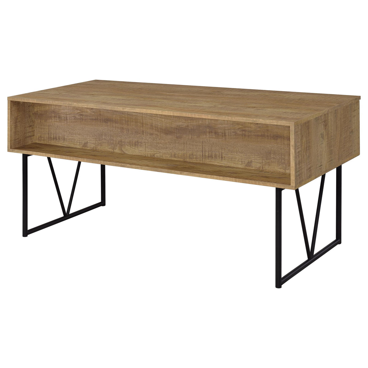 Vellun - 4 Drawer Writing Desk - Mango Color