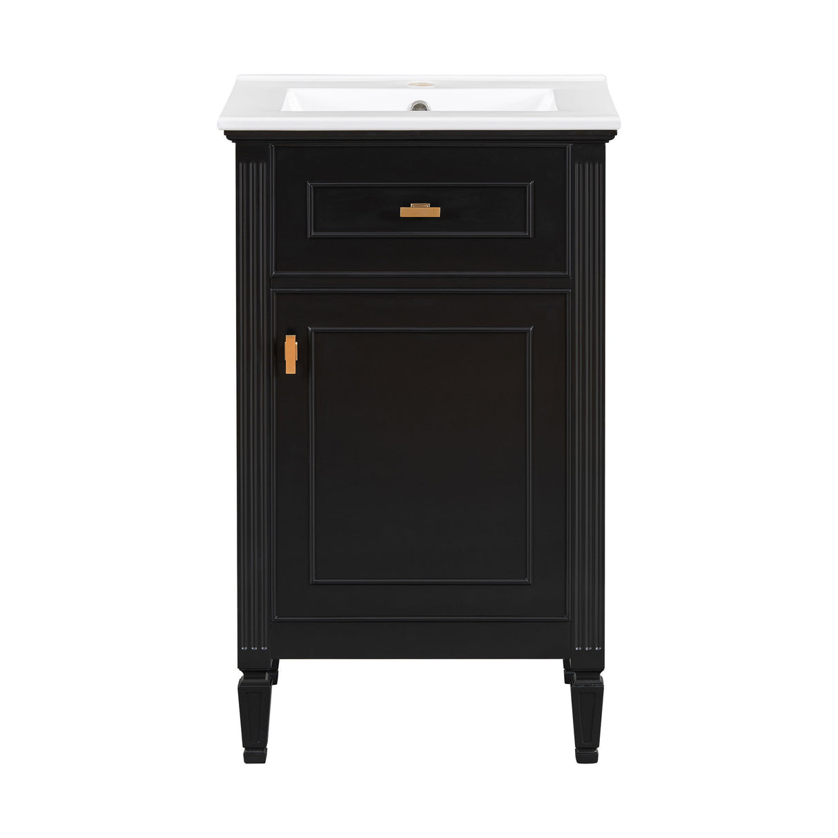 Bathroom Vanity With Sink, Adjustable Shelf, Tilt-Out Drawer