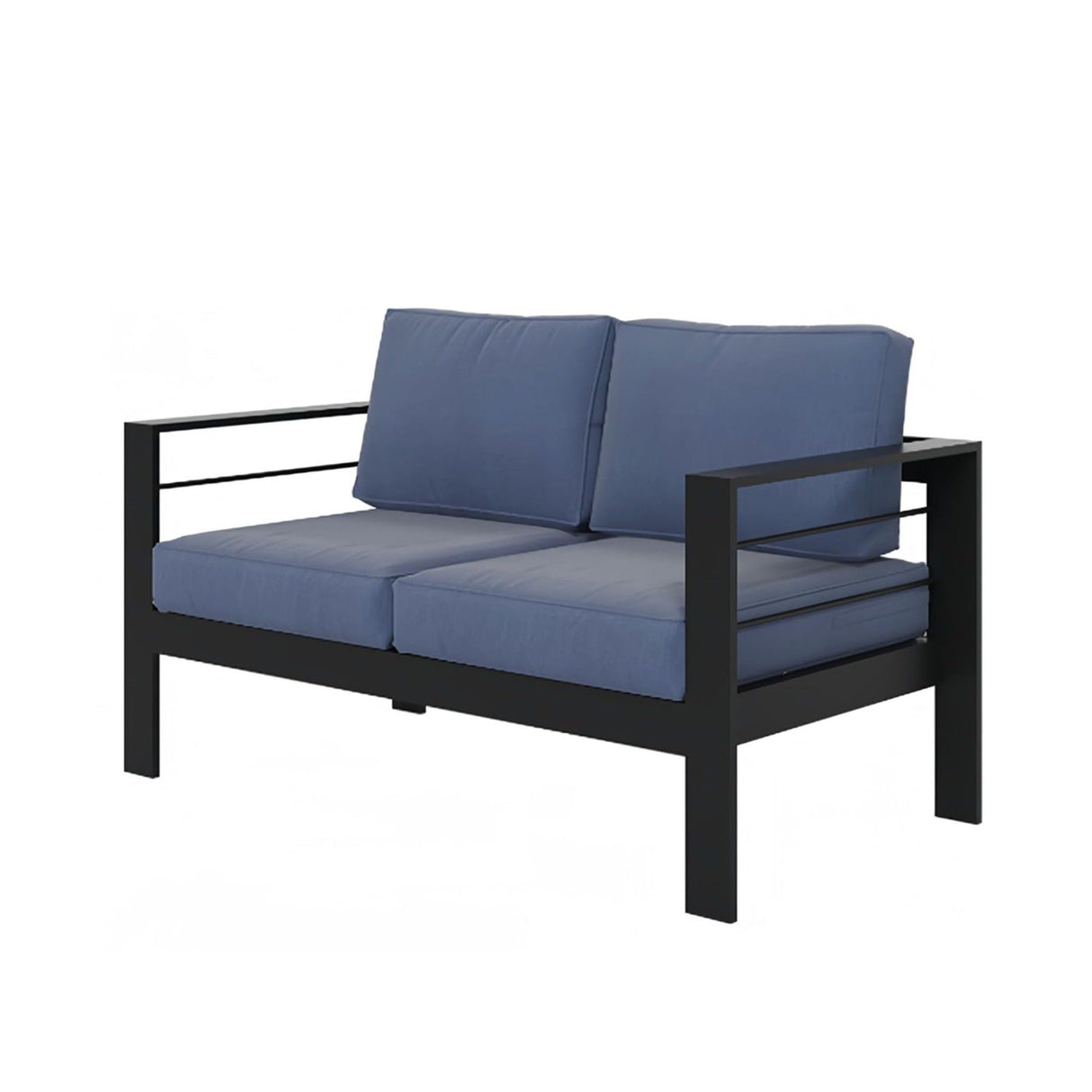 All-Weather Patio Loveseat With Thick Cushions