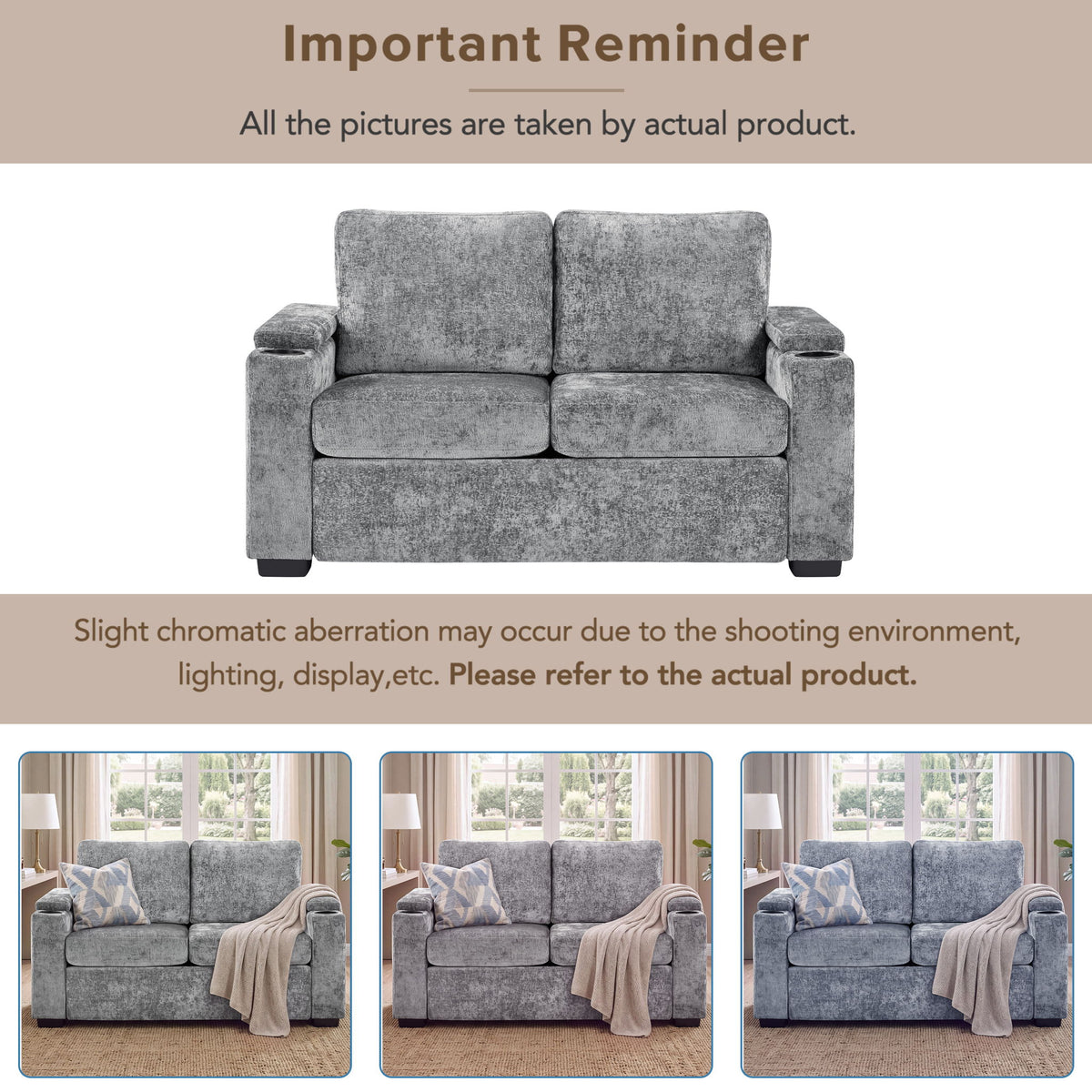 Pull Out Sofa Bed Loveseat With Twin Mattress, Cup Holders And Arm Storage