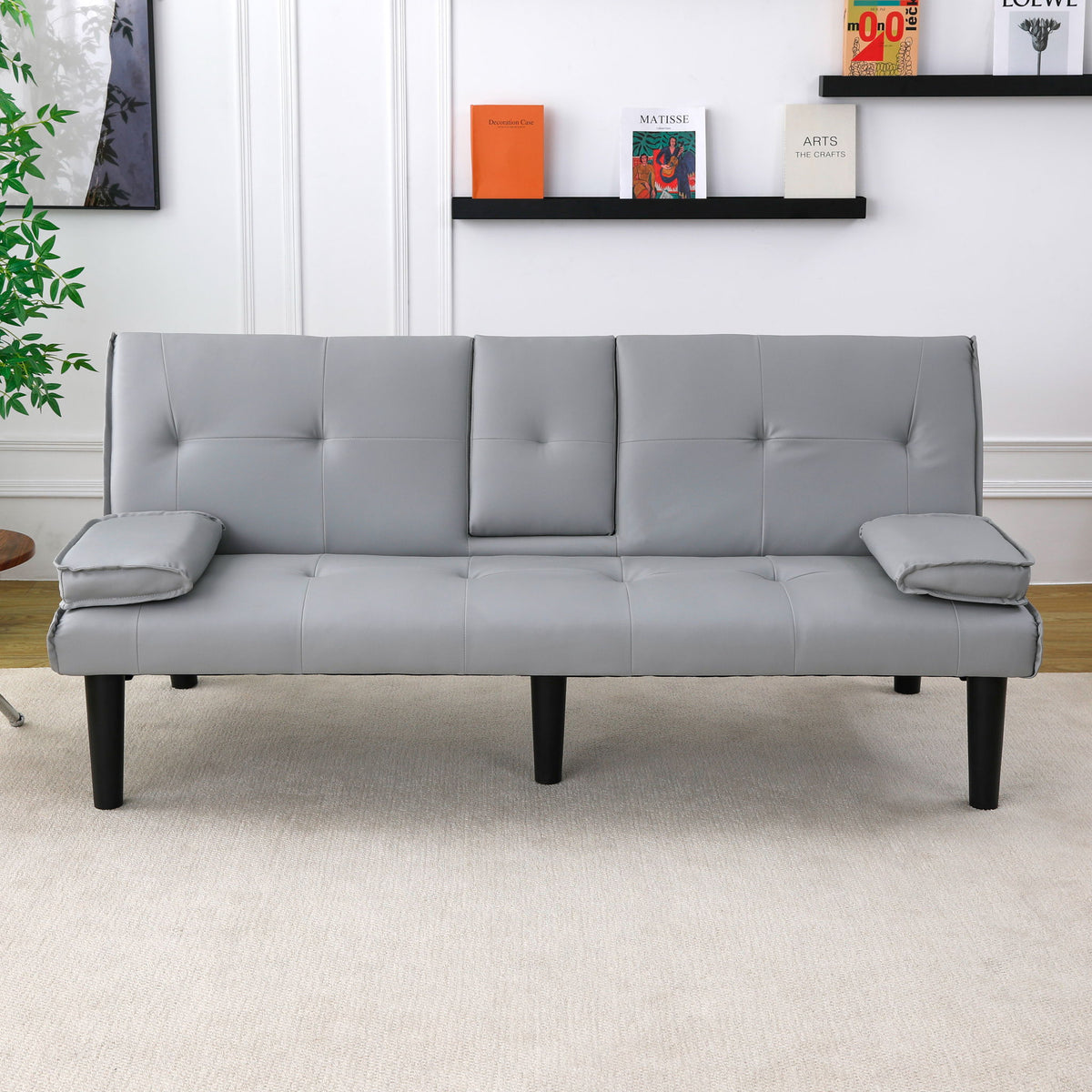 Sofa Bed With Foldable Design And Cup Holder
