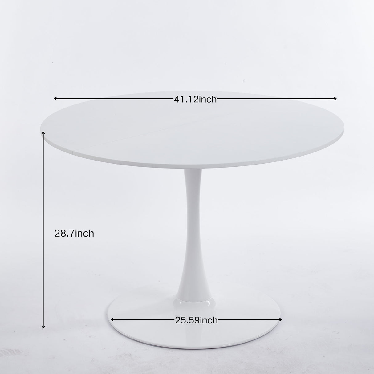 Mid-Century Tulip Dining Table With Round Top