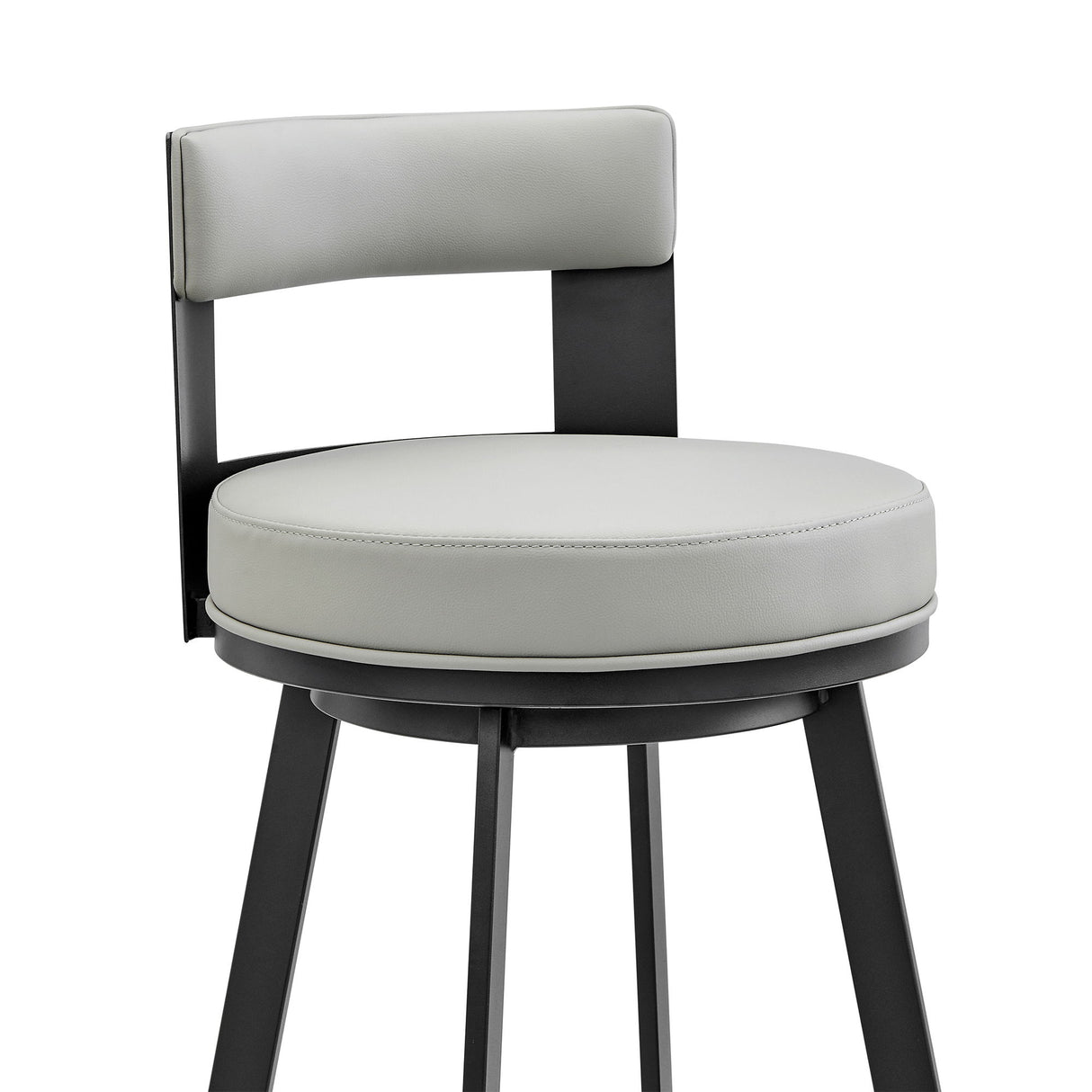 Flynn - Swivel Counter Stool - Black / Light Gray