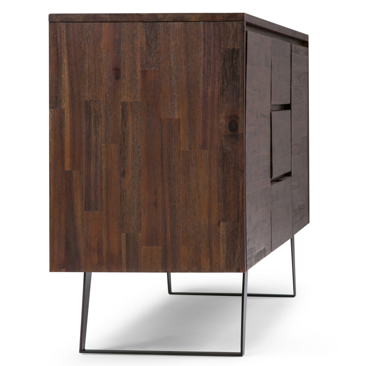 Sideboard Buffet Dining Storage Cabinet Industrial Acacia Wood 60x30in