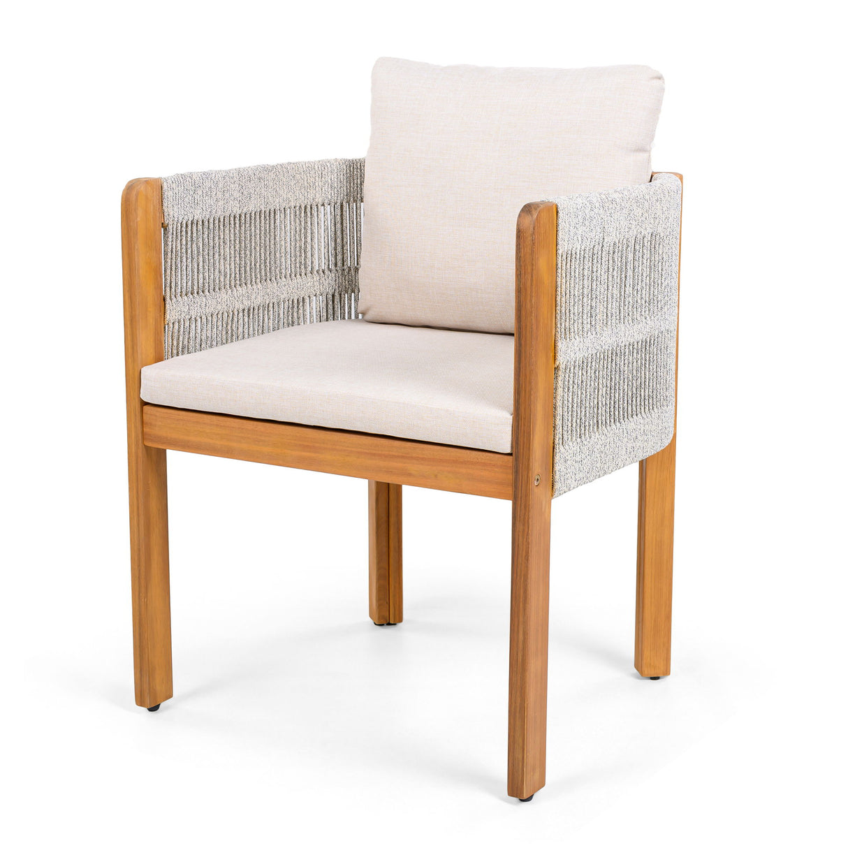 Outdoor Dining Set With Table And Rope Chairs