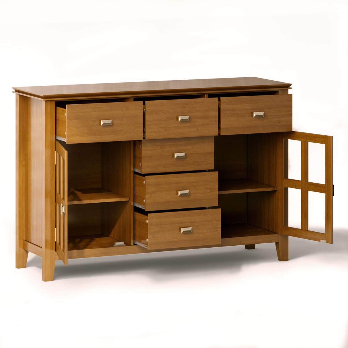 Sideboard Buffet Dining Room Cabinet Solid Wood Storage 54x36in