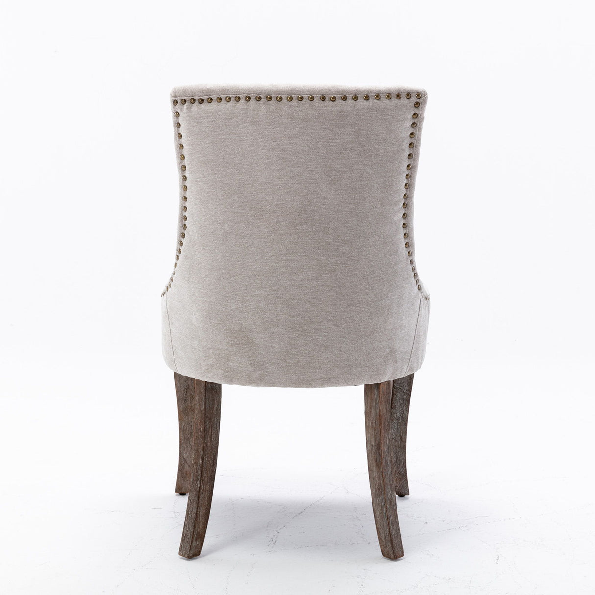 Ultra Side Dining Chair,Thickened Fabric Chairs With Neutrally Toned Solid Wood Legs, Bronze Nail Head (Set of 2) - Chair Sets - Alpine Outlets